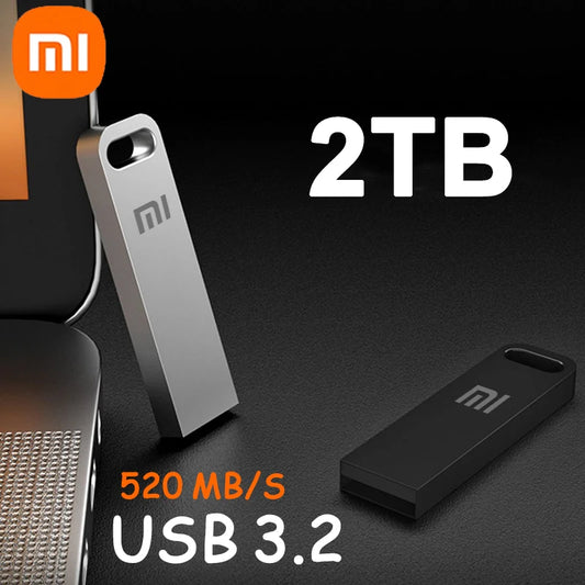 Xiaomi 2TB Flash Drive USB 3.2 Super High Speed Transfer Metal Mini U Disk Pen Drive Type C Memory Waterproof Disk SSD U Drive