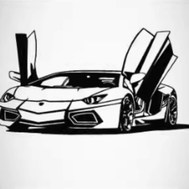 Sports Car Wall Stickers Waterproof Vinyl Decal Bedroom Living Room Auto Decoration Home Decoration for Lamborghini Lovers