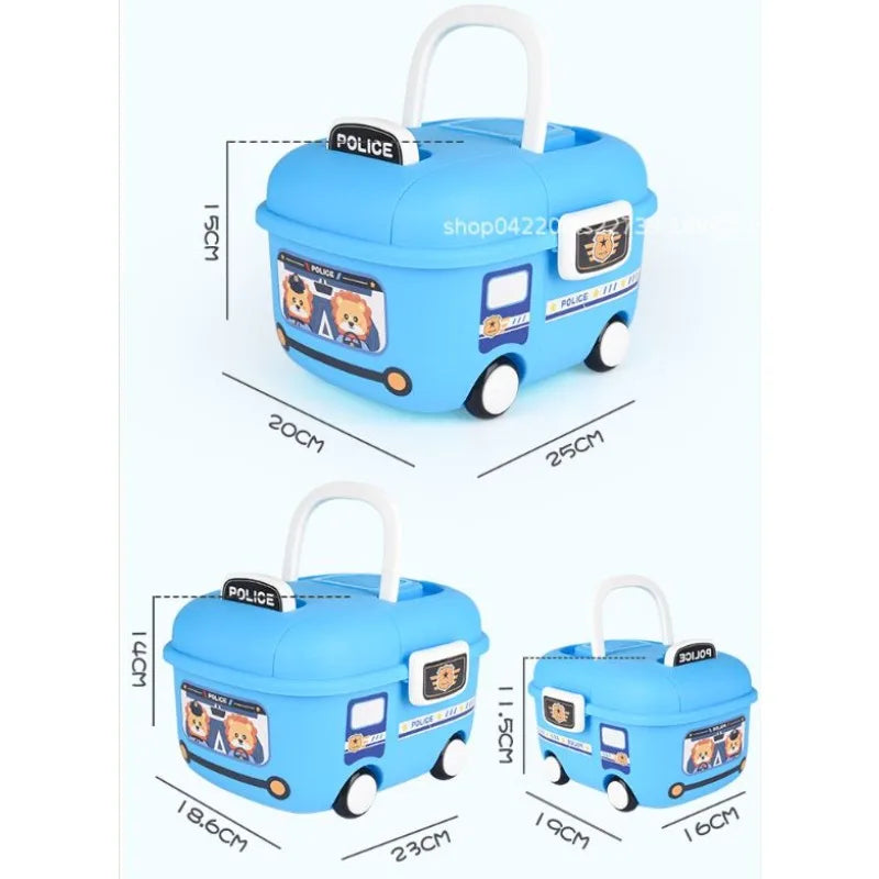 Children's Cartoon Cute Fun Storage Box Cartoon Pulley Design Handling Worry-free Household Baby Sundry Storage Box Sub