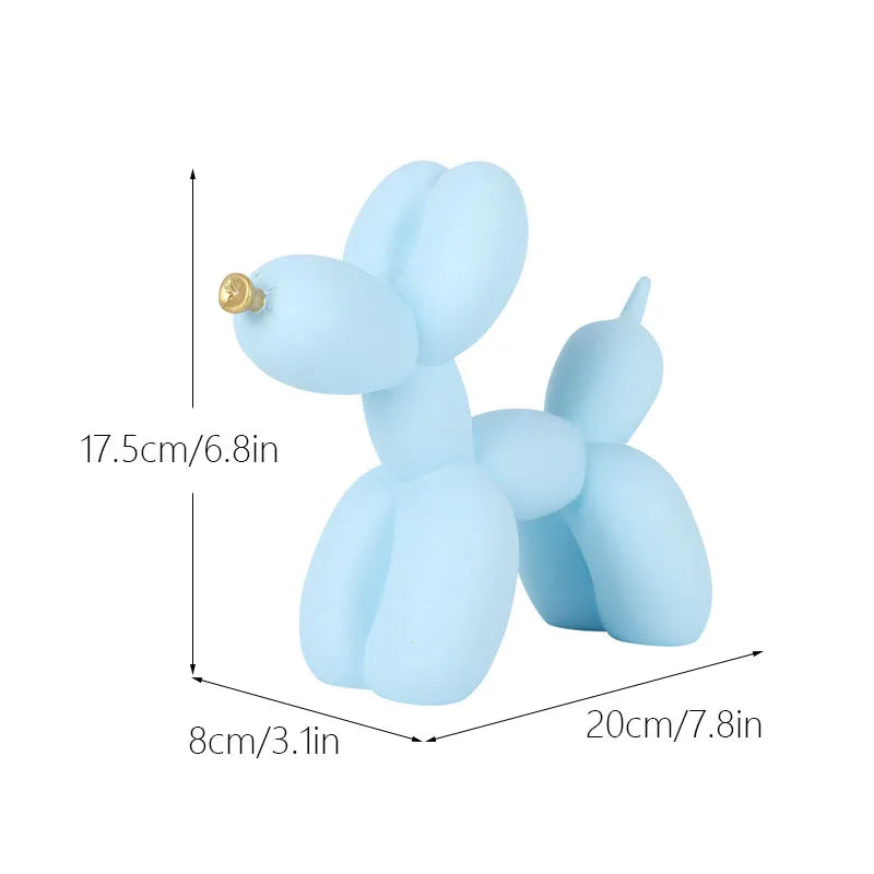 NORTHEUINS  Nordic Balloon Dog Figurines for Interior Resin Doggy Home Entrance Living Room Desktop Decoration Accessories Gifts