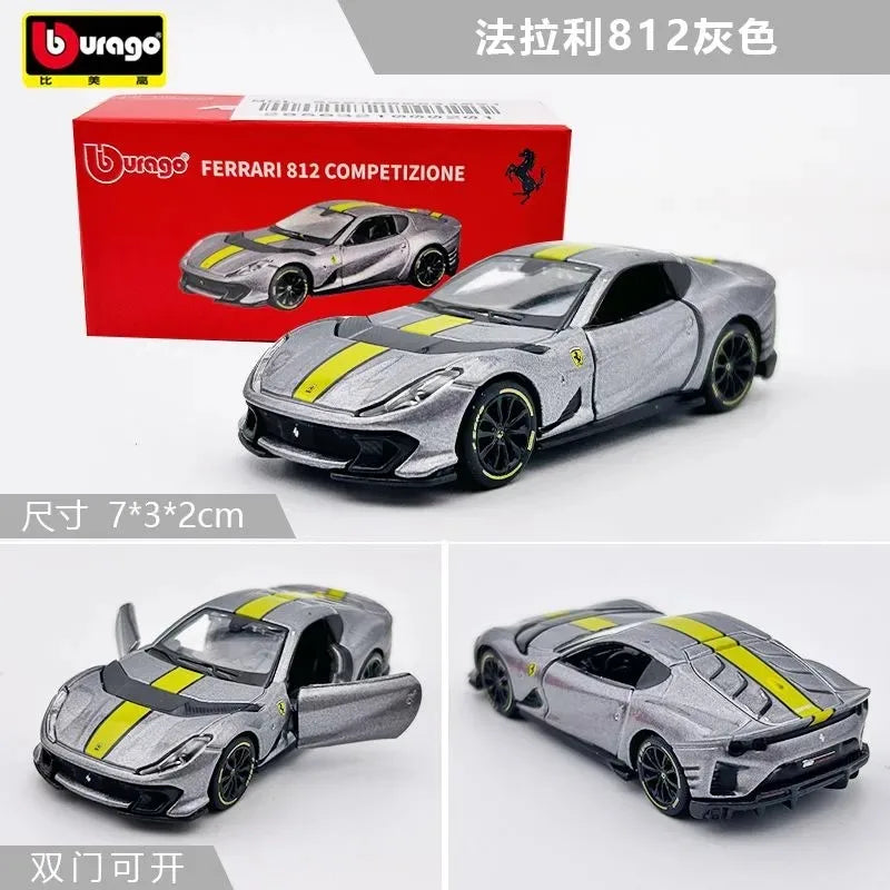 Bburago 1:64 Porsche 911 Gt Lamborghini Ferrari 1959 Cadillac Miniature Alloy CAR Model Collection Toy Gifts