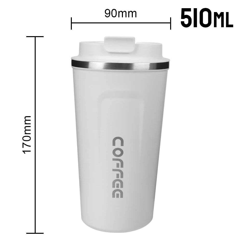 Double Stainless Steel Coffee Mug Car Thermos Mug Thermo Cafe 380/510ML for Tea Water Coffee Leak_Proof Travel Thermo Cup