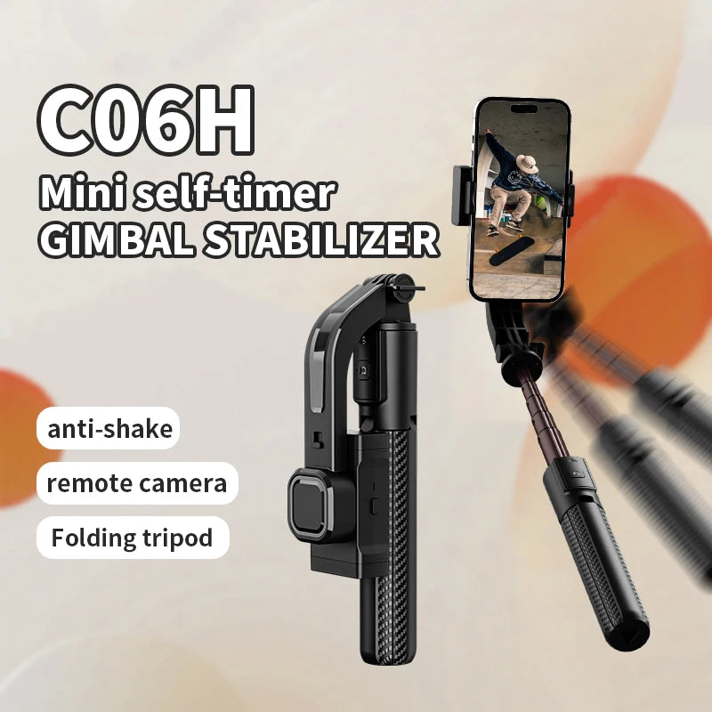 COOL DIER 2025 New Bluetooth Handheld Gimbal Stabilizer Mobile Phone Selfie Stick Adjustable Tripod for Smartphone Tiktok Live