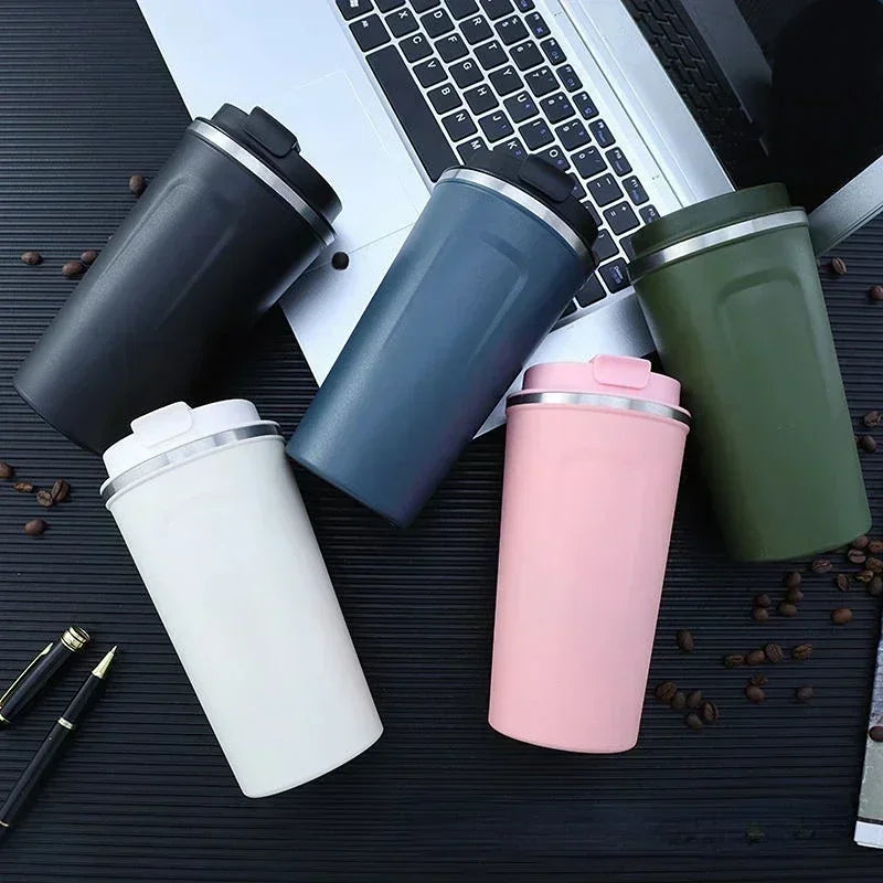 380/510ML Travel Stainless Steel Coffee Cup Thermal Mug Leak-Proof Thermos Bottle Tea Coffee Mug Vacuum Flask Insulated Cups Hot