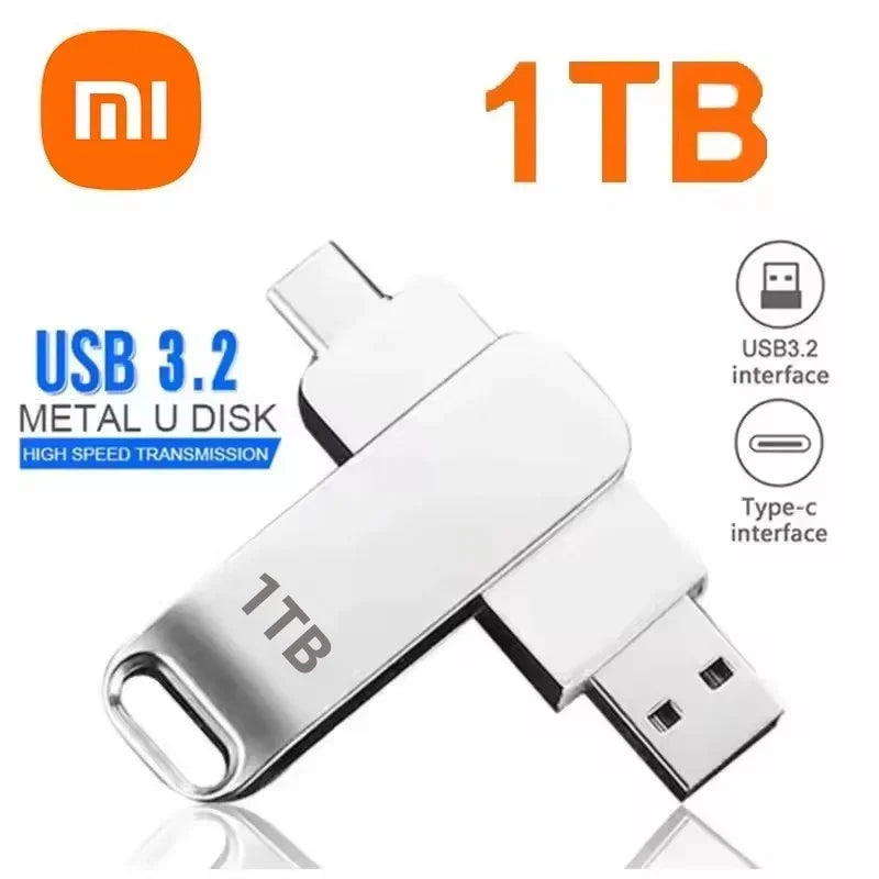 Xiaomi 16TB USB 3.2 Flash Drives High Speed Transfer Metal Pendrive Memory Card Pendrive Flash Disk Memoria Waterproof Stick