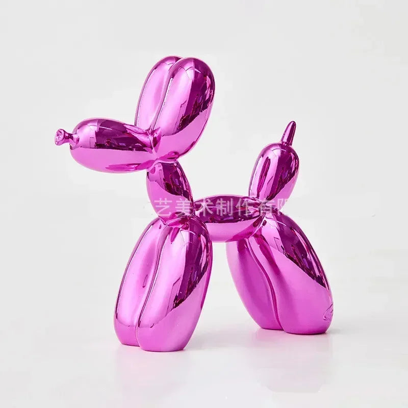 Resin Balloon Dog Sculpture Nordic Puppy Home Decor Living Room Desk Decor Office Figurines for Interior Decoration Home Statue