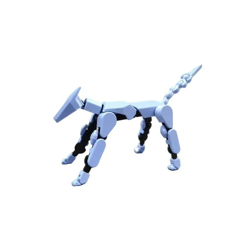 DIY Luminous T13 Multi-Jointed Movable Shapeshift Robot 3D Printed Mannequin Lucky robot and dog Action Figures Toys kids Gifts