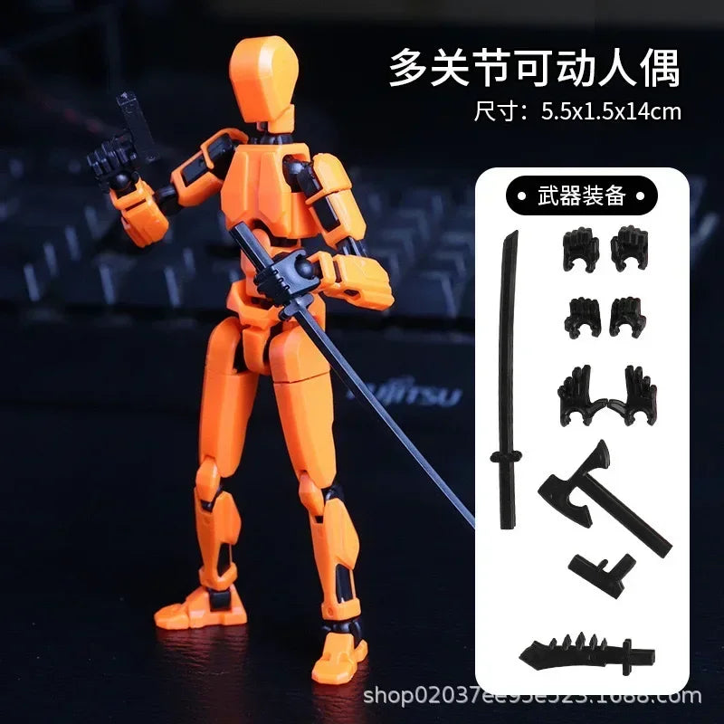 3D Printed Multi-Jointed Movable Shapeshift Robot Action Figure Full Articulation for Stop Motion Animation Miniatures Crafts