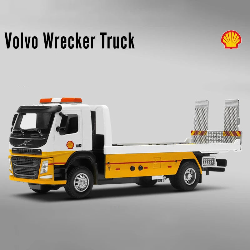 1:50 VOLVO Oil Tanker Truck Trailer Alloy Trailer Shell Car Model Children's Sound and Light Alloy Car Model Truck Boy Toy