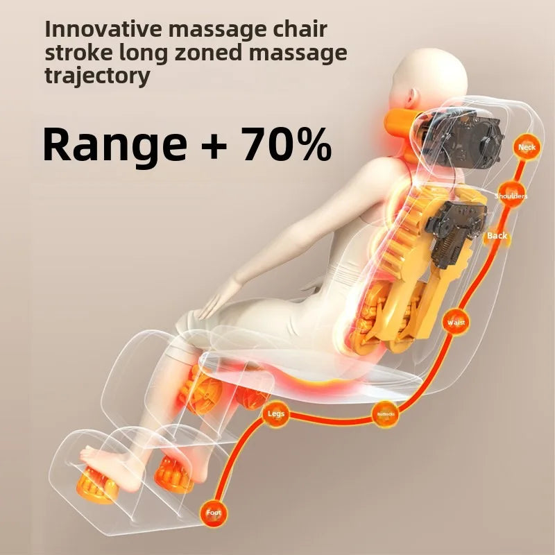 5 in 1 Folding Chair Type Massager Massage Chair Power Full Body Massager Neck Shoulder Rolling Pad Waist Back Cervical Spine Cu