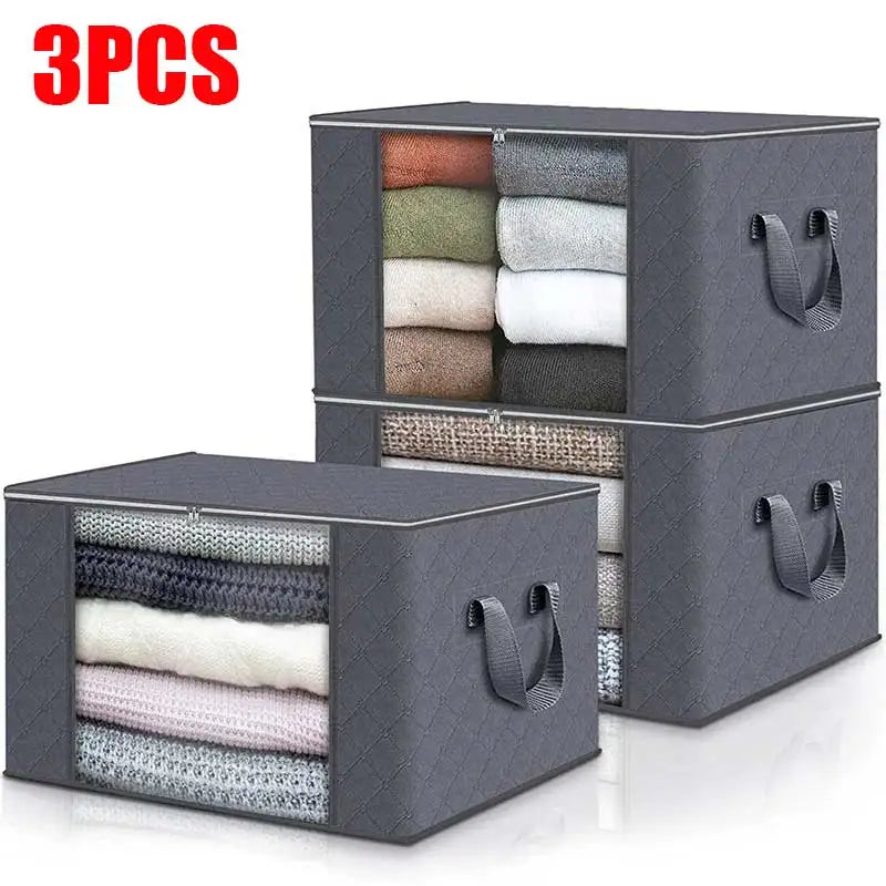 Large Capacity Clothes Storage Bag Foldable Blanket Storage Bags Storage Containers for Organizing Bedroom Closet Clothing