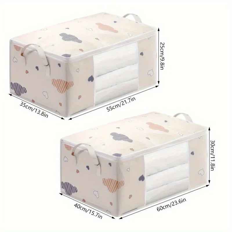 Quilt Storage Bag Large Capacity Duvet Blanket Foldable Sorting Bags Waterproof Dustproof Clothes Organizer Household Moving Bag