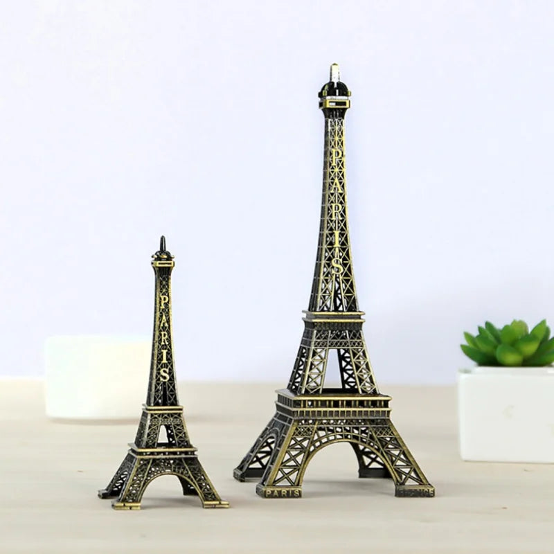 8/10/15/18/25cm Creative Gifts Metal Art Crafts Paris Eiffel Tower Model Figurine Zinc Alloy Statue Travel Souvenir Home Decor