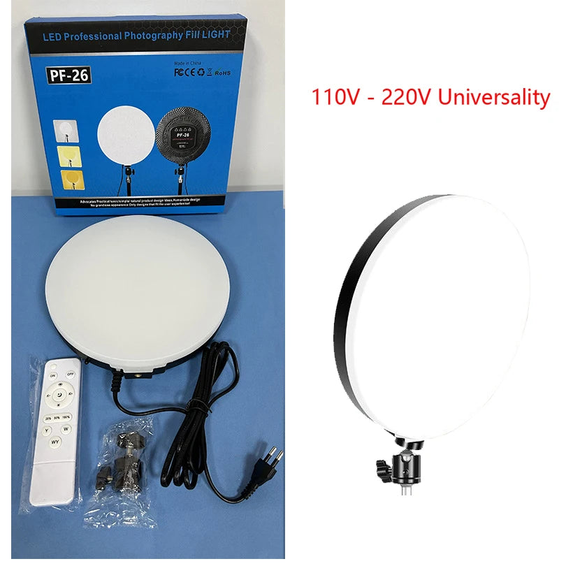 Universality Dimmable LED Video Light Panel 110V-220V Photography Lighting Stand For Live Stream Photo Studio Fill Lamp Light