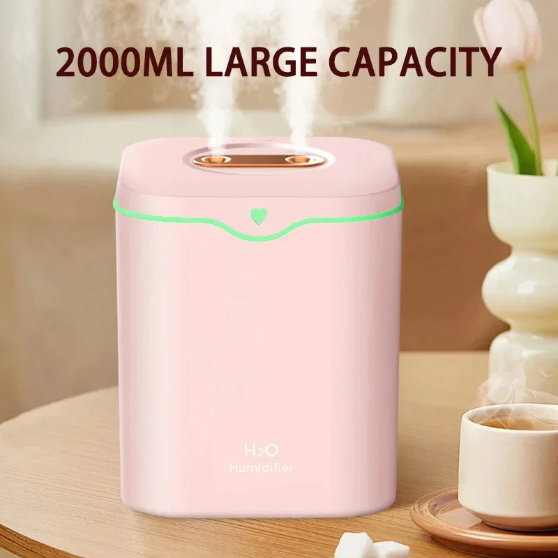 Xiaomi Humidifier USB Silent Dual Spray 2L Large Capacity Household Light Air Conditioner Room Office Air Humidification Spray