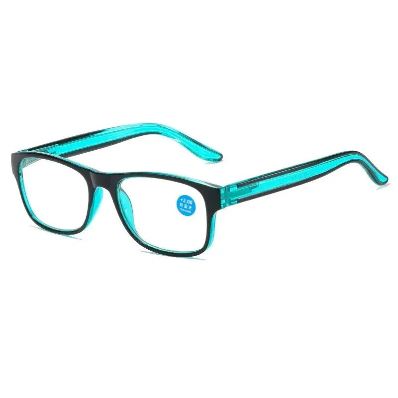 Anti Blue Light Reading Glasses Fashion Women Men Clear Sqaure Computer Presbyopic Eyeglasses Spring Legs Frame Eyewear