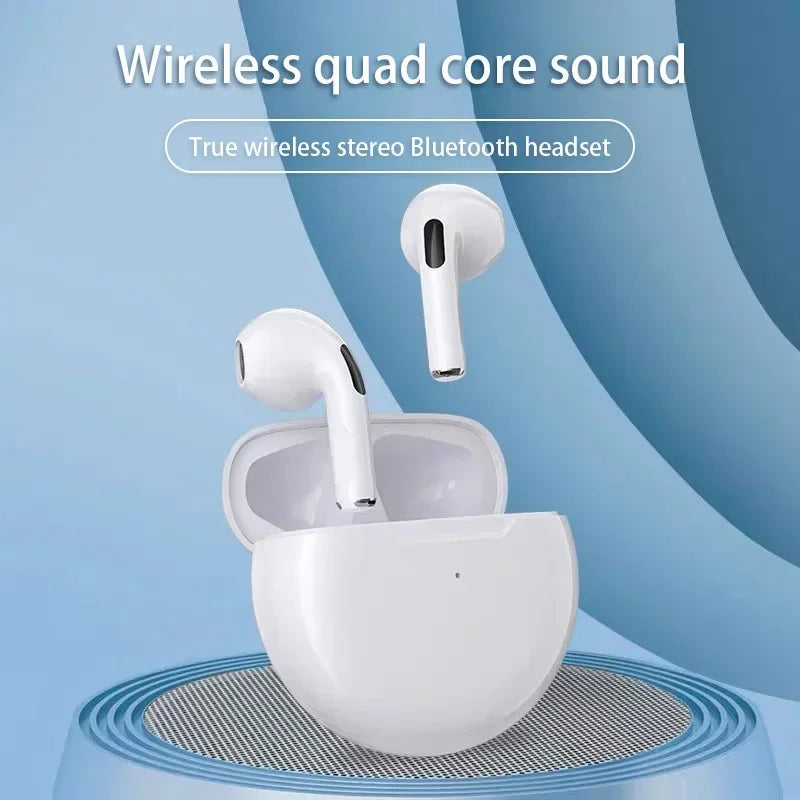 Pro 6 TWS Bluetooth Earphones for iPhone Wireless Bluetooth Headset Noise Cancelling Earbuds with Mic Pro6 Wireless Headphones