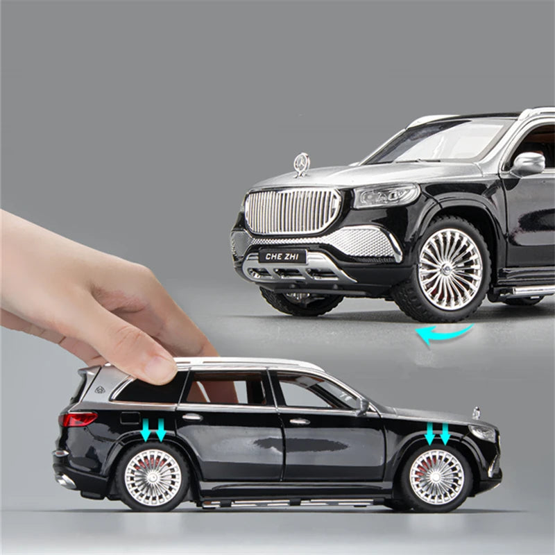 1:24 Maybach GLS GLS600 Alloy Luxy Car Model Simulation Diecasts Metal Toy Vehicles Car Model Sound and Light Childrens Toy Gift