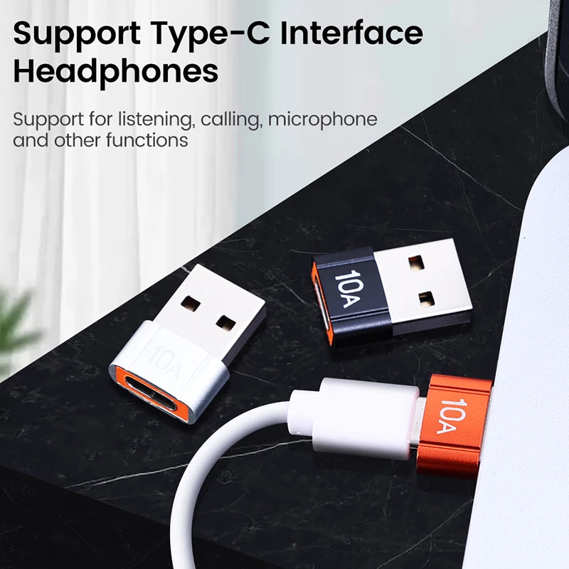 10A USB 3.0 Type-C Data Adapter Type C OTG USB C Male To USB Female Converter For Macbook Xiaomi Samsung S20 Fast OTG Connector