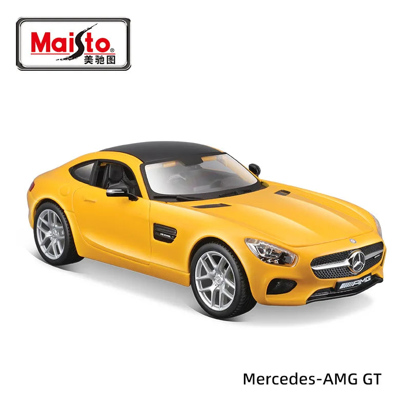 Maisto 1:24 Mercedes-Benz AMG GT Supercar Simulation Toy Vehicles Model Alloy Children Pull Back Toys Collection Gift Car Kids