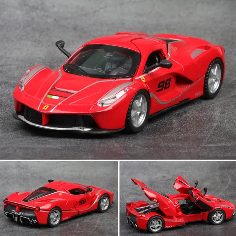 1:32 Ferrari Laferrari FXXK Toy Alloy Car Diecasts  Toy Vehicles Sound and light Car Model Collection Car Toys For Children