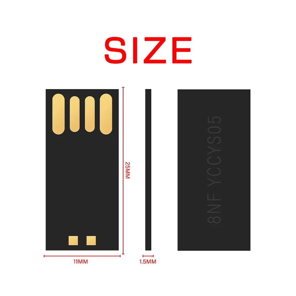 Super Mini Chip USB Flash Drive 64GB Black Memory Stick Ultrathin Pen Drive 32GB 16GB Creative Gifts Pendrive 8GB High Speed