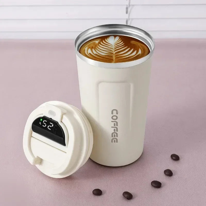 In-Car Insulated Cup 380/510ml Thermos Smart Coffee Mug Portable Thermal Tumbler Temperature Display Vacuum Flasks Water Bottle