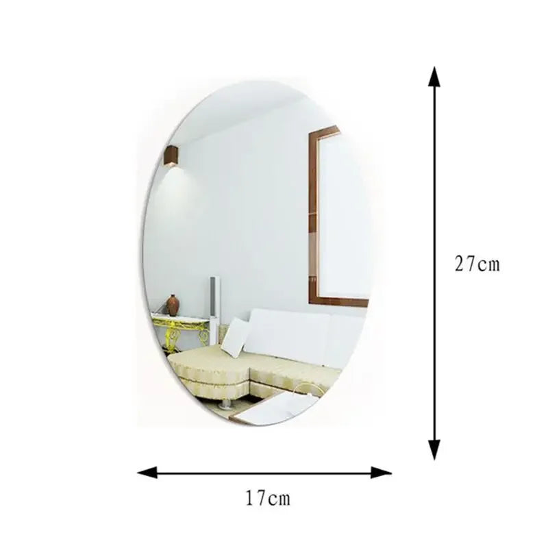 HD Anti Fog Wall Mirror Sticker DIY Full Length Mirror Tiles Self Adhesive Shatterproof Non Glass Safety Mirror Sheets 2MM Thick