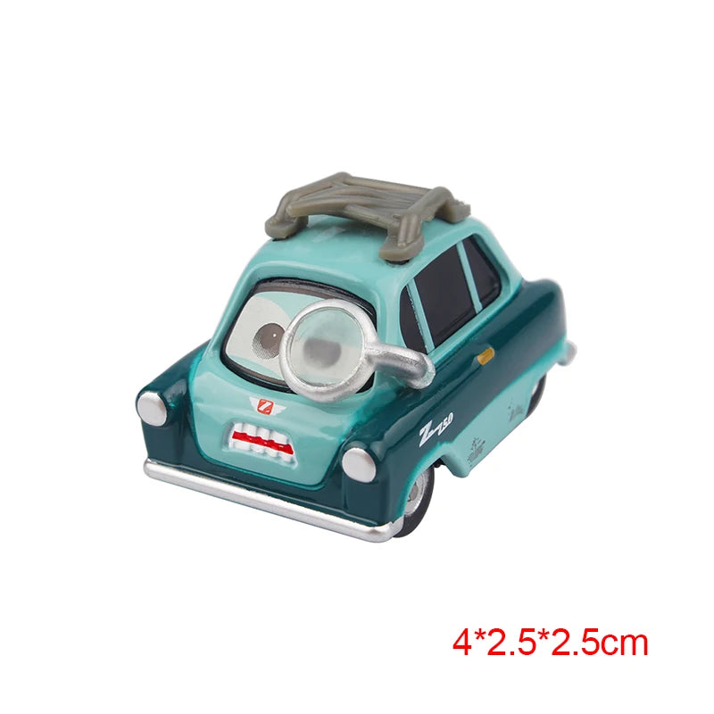 Disney Pixar Cars 3 Toys Lightning Mcqueen Race Div Fritter Miss Frank Collection 1:55 Diecast Metal Alloy Model Car Toy Gifts