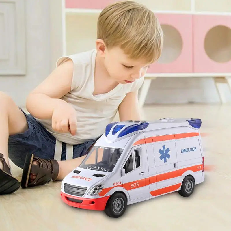 Ambulance Musical Toy Rescue Vehicle Toys City Rescue Vehicle With Lights And Sound  Car Toy Model Toy For Kids Childrens Gifts