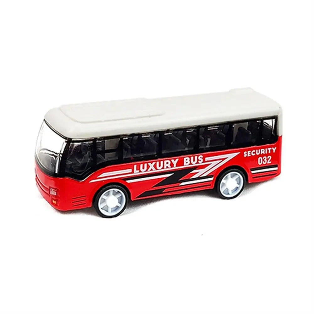 Vehicle Model Alloy Bus Model High Imitation Ornaments Pull Back Car Bus Shape Simulation School Bus Model Collection Toys