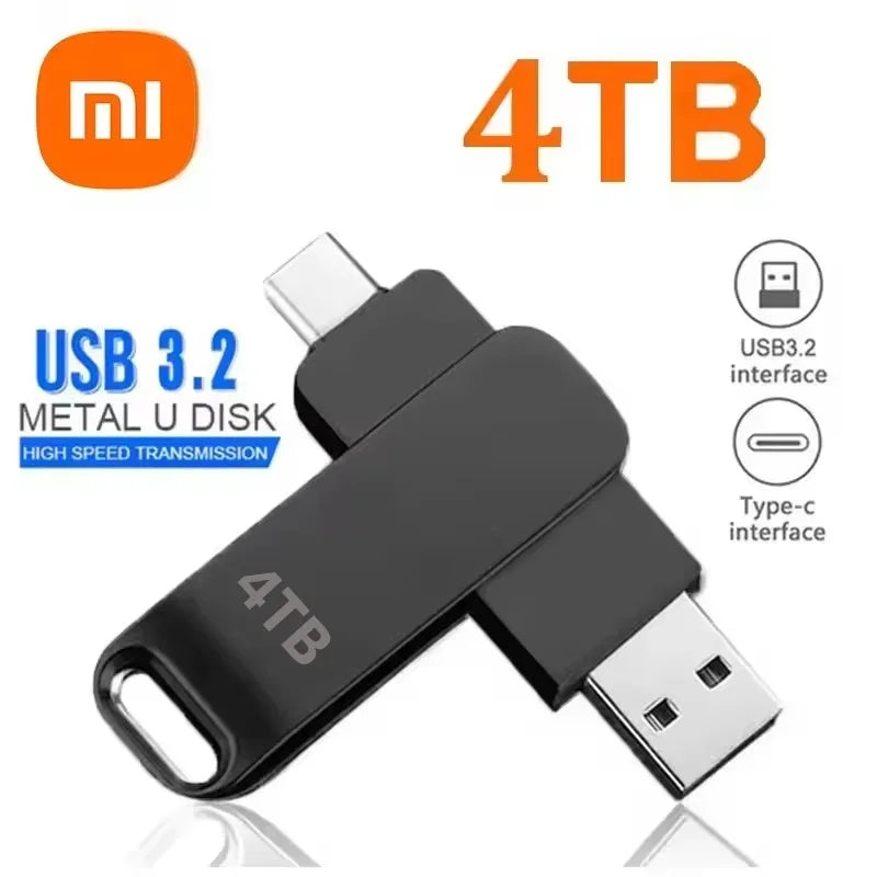 Xiaomi 16TB USB 3.2 Flash Drives High Speed Transfer Metal Pendrive Memory Card Pendrive Flash Disk Memoria Waterproof Stick