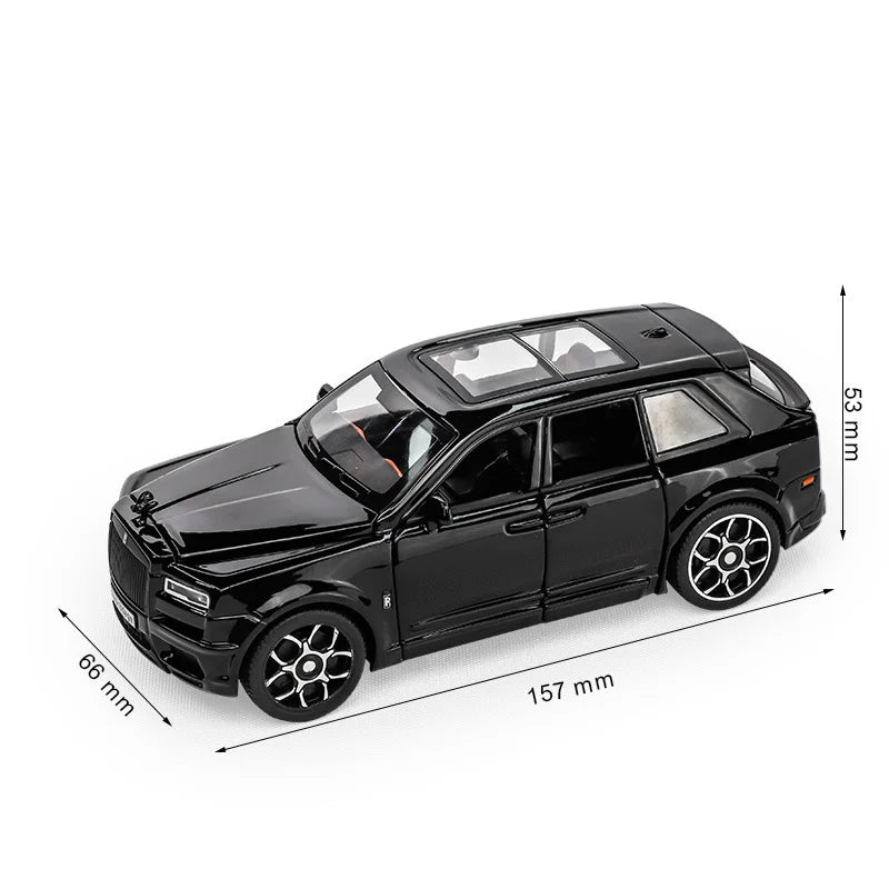 1:32 Alloy Rolls Royce Cullinan SUV Model Car Toy Diecast Metal Simulation Sound Light Off-road Vehicle Model Collection Kid Toy