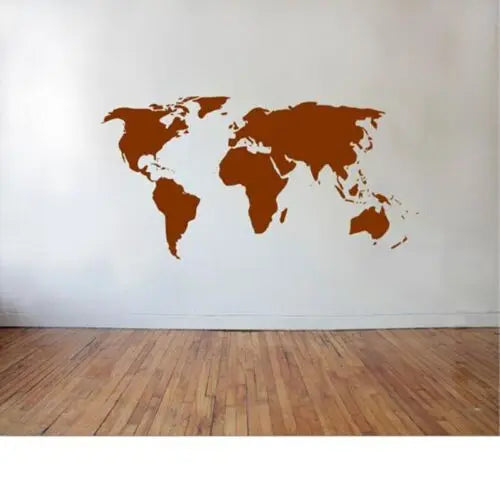 Large World Map Wall Decal Outline World Map Sticker Home Bedroom Living Room Decor Removable Adhesive Vinyl Wall Mural C45