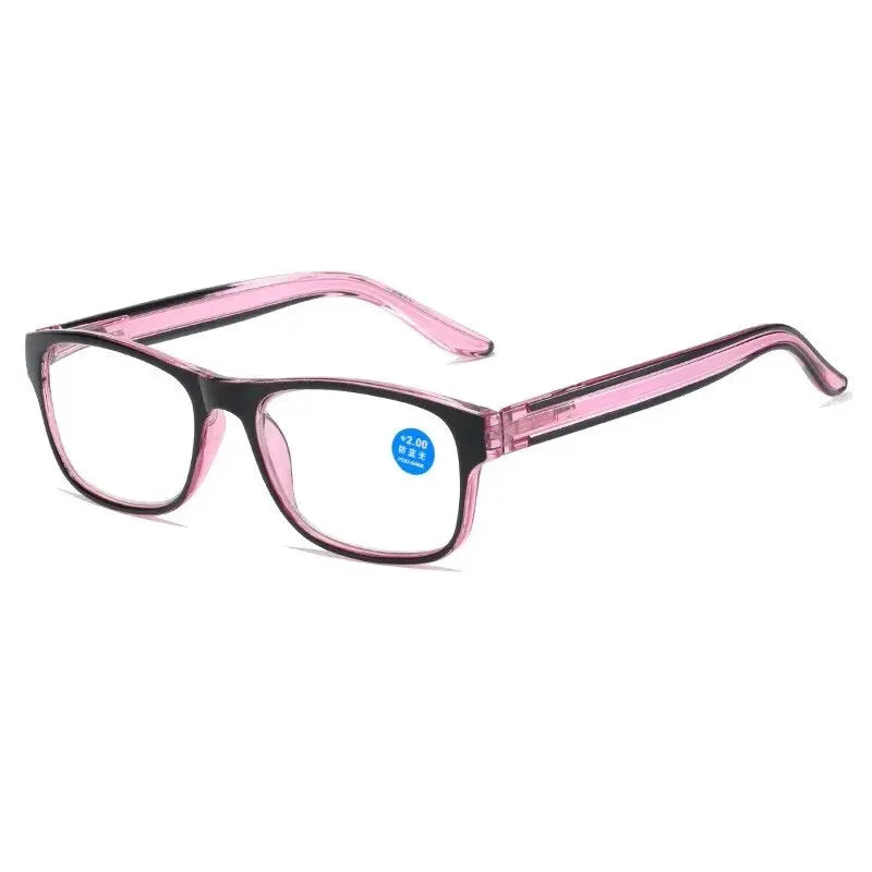 Anti Blue Light Reading Glasses Fashion Women Men Clear Sqaure Computer Presbyopic Eyeglasses Spring Legs Frame Eyewear