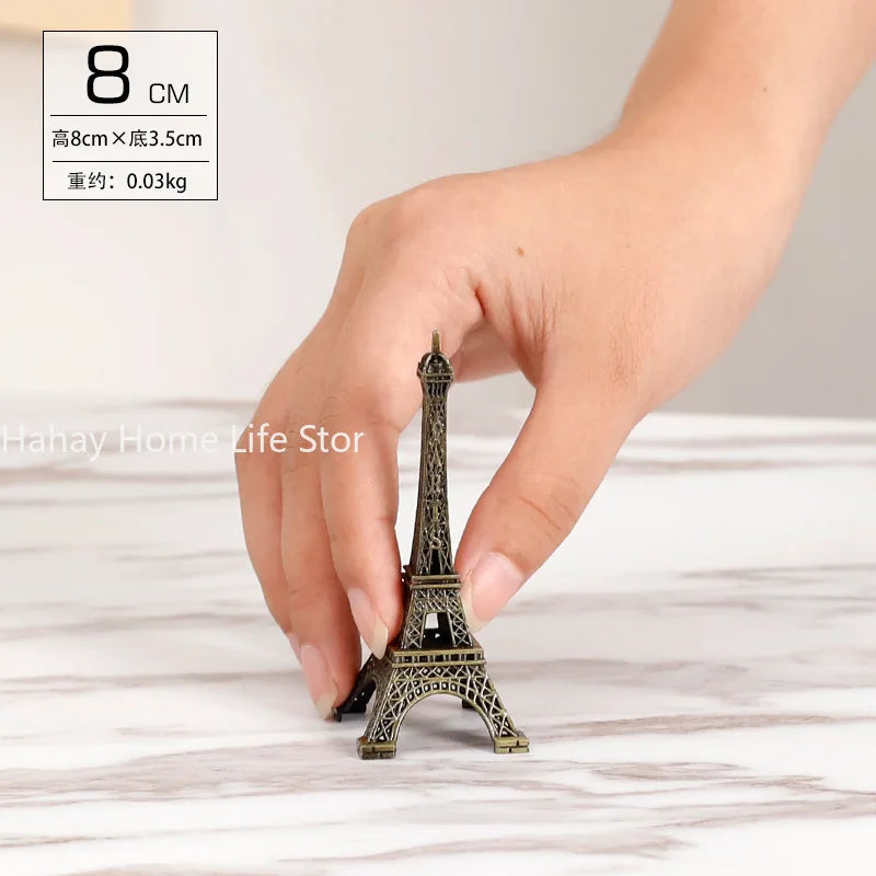 Bronze Paris Eiffel Tower Metal Crafts Home Decoration Accessories Figurine Statue Model Souvenir Home Interior Design