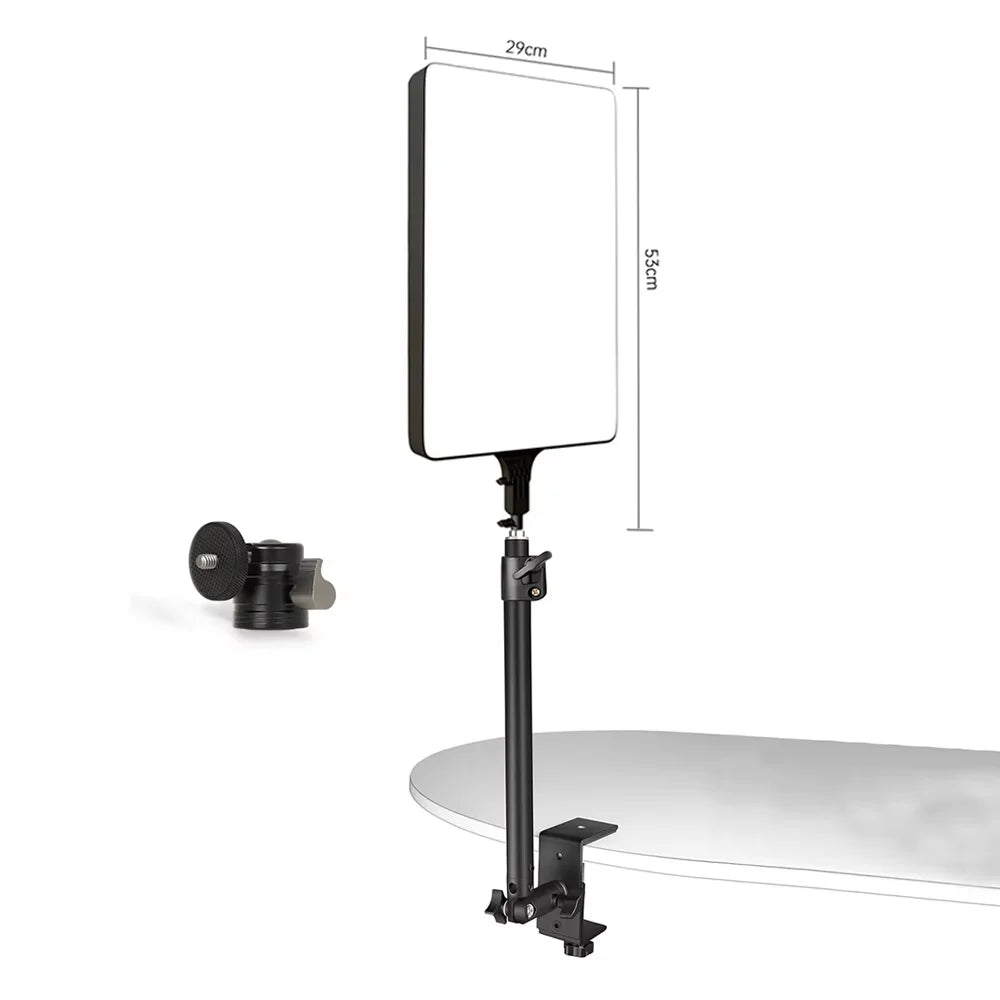 24'' LED Video Light 90W Photography Selfie Dimmable Panel Lighting Photo Studio Live Stream Fill LampTripod Stand