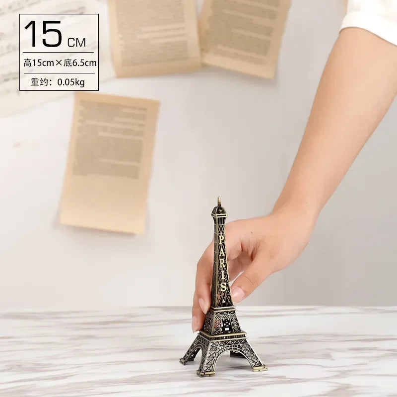 Bronze Paris Eiffel Tower Metal Crafts Home Decoration Accessories Figurine Statue Model Souvenir Home Interior Design 2023 New