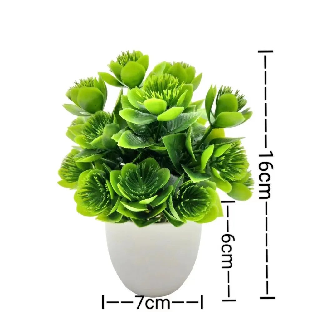 Mini New Fake Potted Flowers Bonsai Table Decor Artificial Flower False Plants Potted Ornaments Home Garden Decor