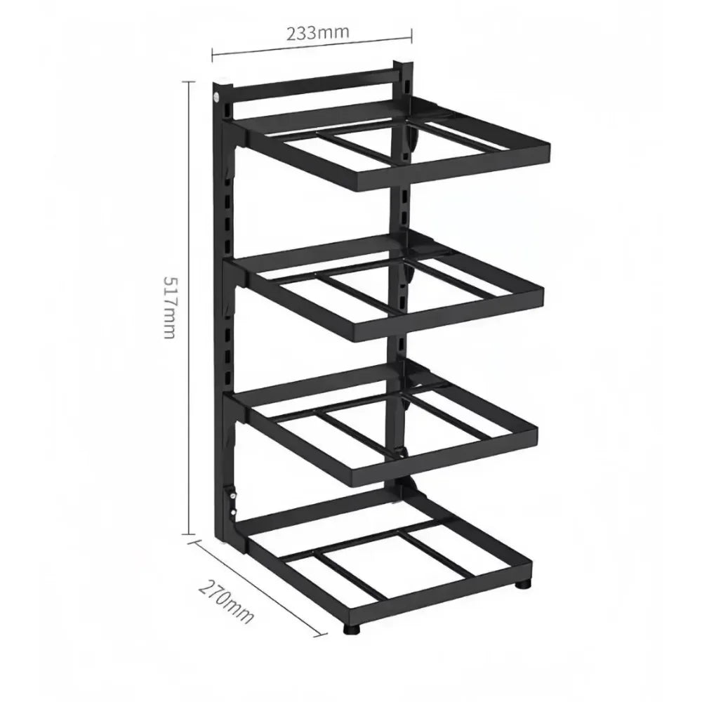 Kitchen Sink Storage Rack Multi-Layer Cooker Storage Rack For Home Stovetop Cabinets Adjustable Pot Rack