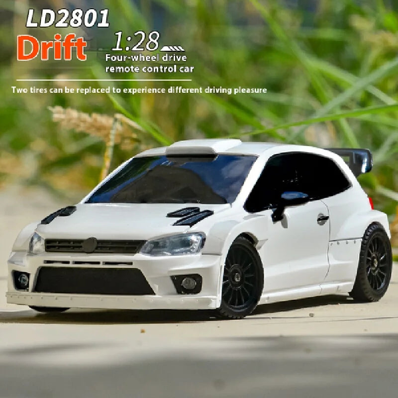 1/28 2.4g Ld2801 Polo Rc Drift Car Radio Control 4wd Full Proportional Throttle Control Rc Cars Toy Kid Christmas Birthday Gifts