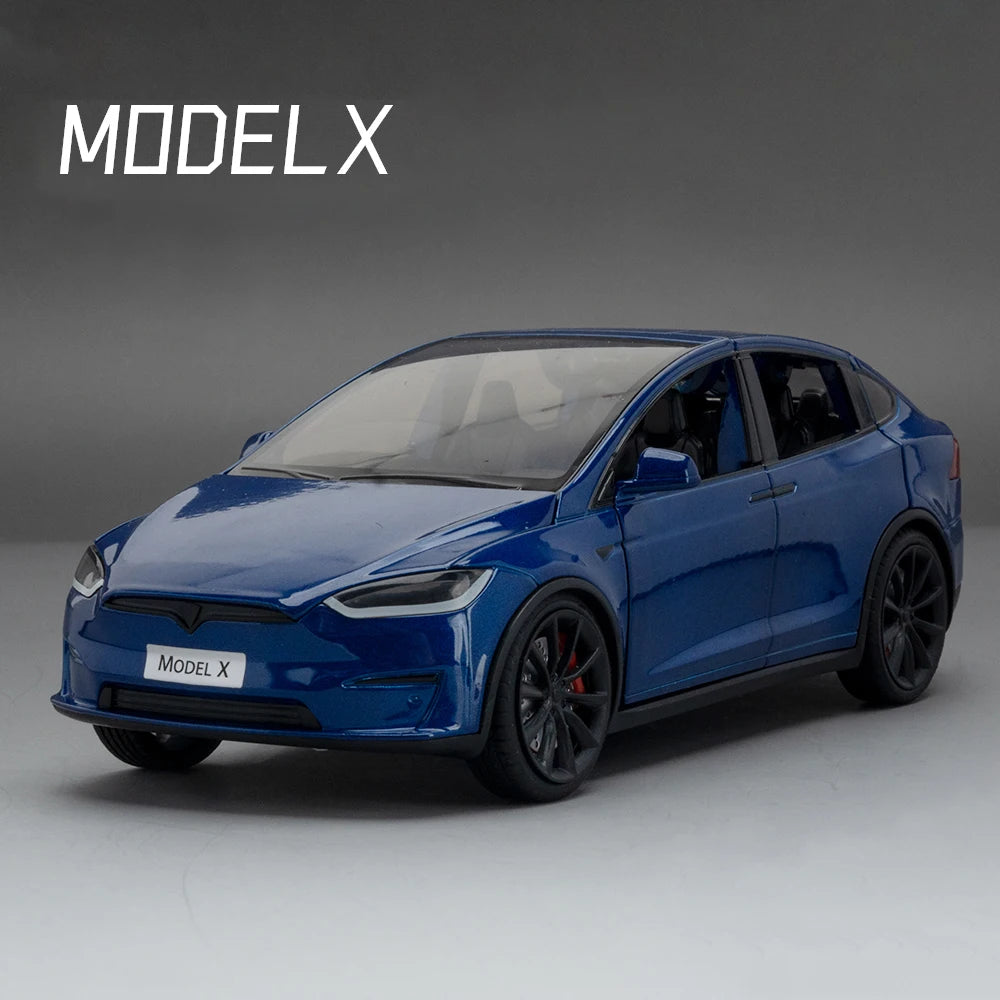 1:24 Model X Model Y Model 3 Alloy Die Cast Toy Car Model Sound and Light Children's Toy Collectibles Birthday gift