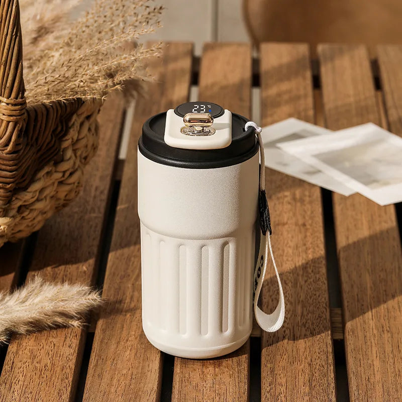 450ML Temperature Display Coffee Cup High Beauty Couple Gifts Cup Thermal Portable Tumbler Thermos for Coffee Water Bottle