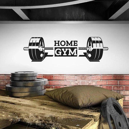 Home Gym Wall Decal Fitness Wall Sticker Barbell Training Fitness Vinyl Stickers Home Decor Murals Removable Big Size A708