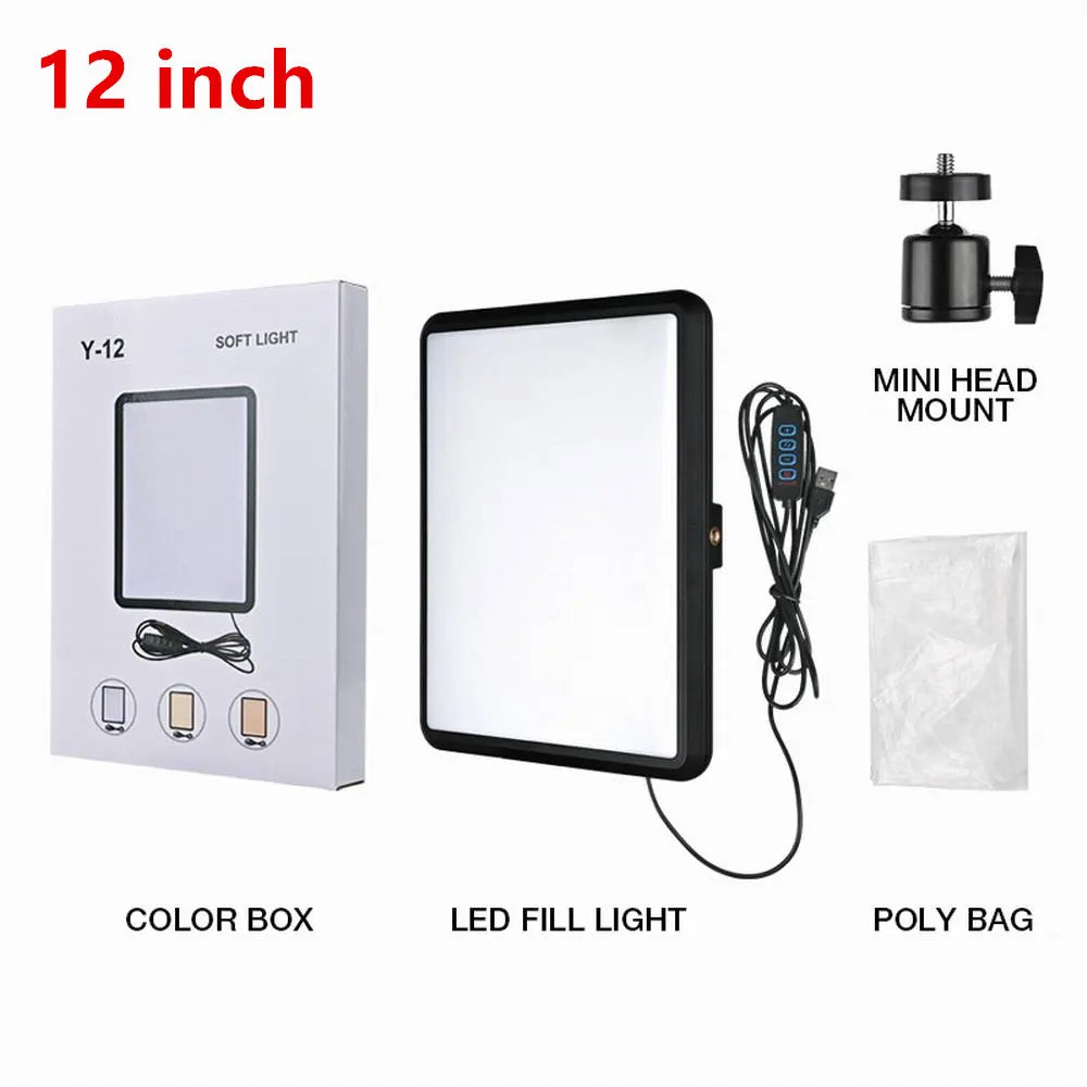 High Power 352 Led Video Light 2800K-7000K Panel Light Studio Fill Lamp Photography Lighting Photo w Light Stand for Live Stream