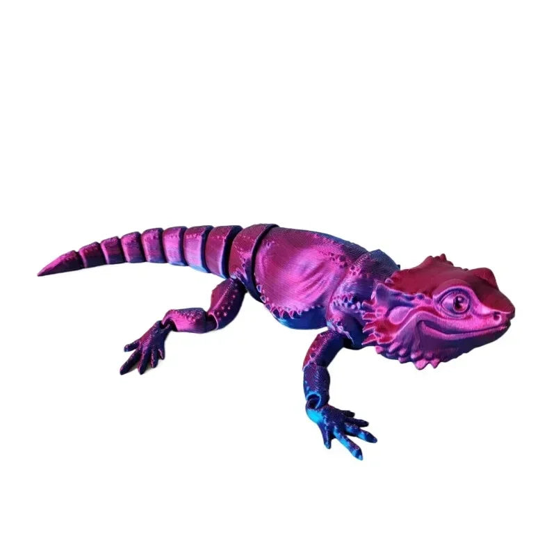 3D Print Chameleon Crawling Lizard Model Children's Small Toys 3D Print Gradient Color Jewelry Hobbyist Model