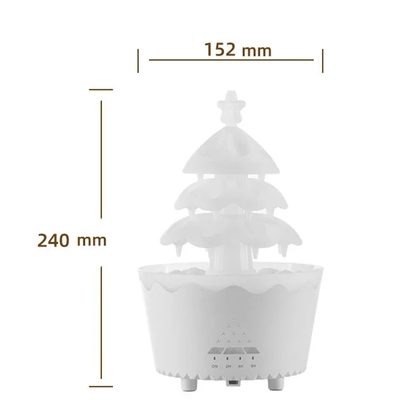 Rain Cloud Aromatherapy Diffuser Ultrasonic Air Humidifier Soothing Water Drops Sound Essential Oil Aroma Diffuser with LED Lamp