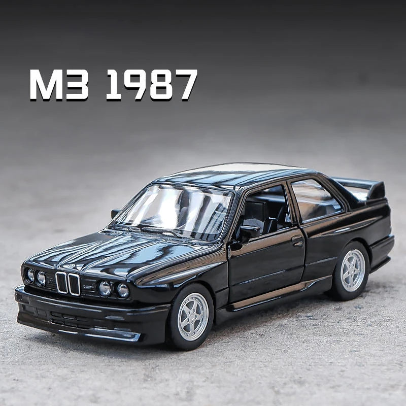 1:36 BMW M3 E30 1987 Porsche 911 Turbo Audi Quattro Alloy Car Model Diecasts & Toy Vehicles Collect Car Toy Boy Birthday gifts