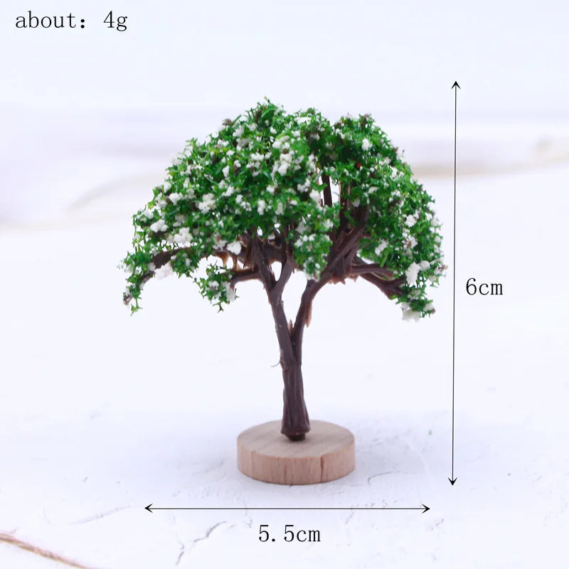 Dollhouse Mini Tree Fairy Garden Decorations Miniatures Micro Landscape Resin Crafts Bonsai Figurine Garden Decor Accessories