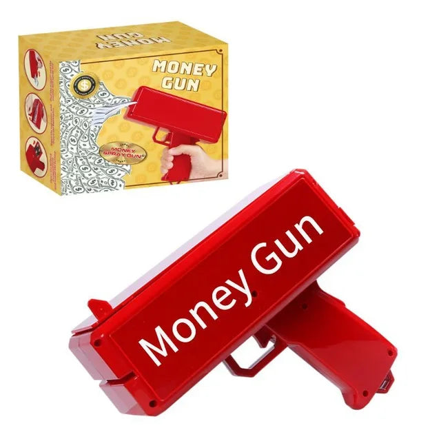 New Money Pistol Gun Throwing Machine Game Party Wedding Birthday Toys Party Banknote Shoot Pistol Paper Money Shooter Toy